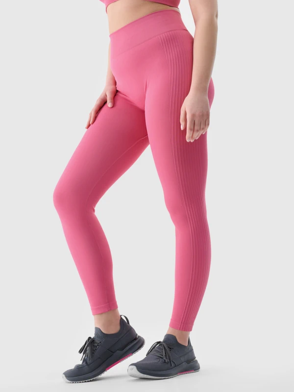 Nahtlose Trainingsleggings für Damen - pink